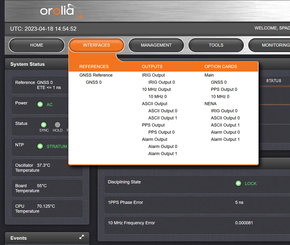 Spectracom 9483 OCXO GPS NENA ASCII NetClock NTP Network